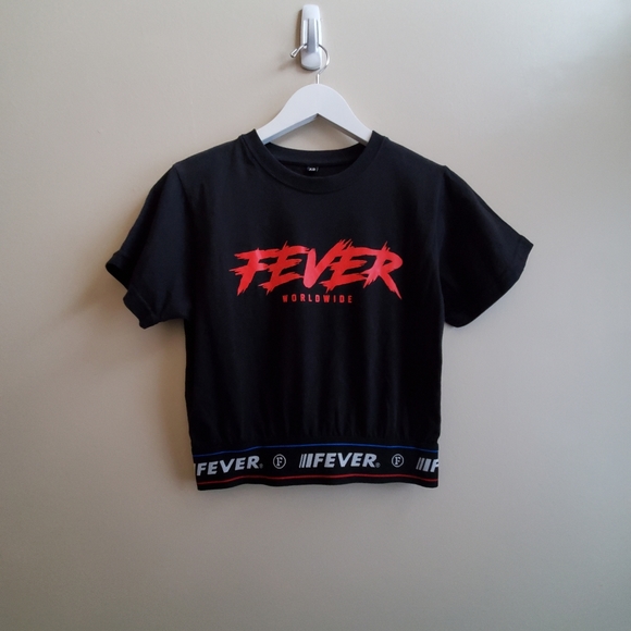 Fever cropped tank tip with band XS, black - Picture 2 of 7